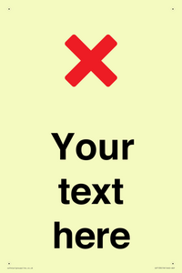 Custom plain background, red cross sign